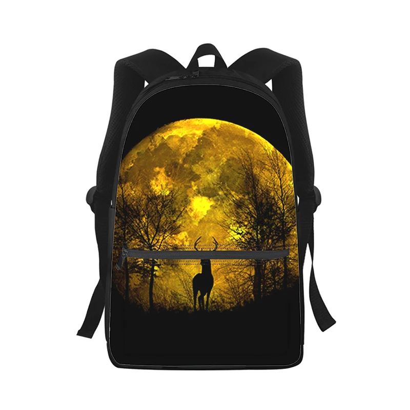 animal cute Deer Men Women Backpack 3D Print Fashion Student School Bag Laptop Backpack Kids Travel Shoulder Bag