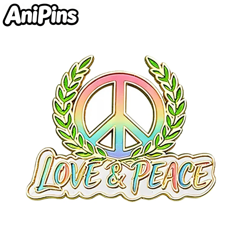 Peace Dove Pins 4-design Cartoon Enamel Love&Peace Brooch Pin On Backpack Clothes Badge Friends Gift