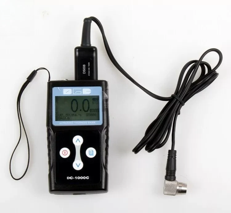 DC-1000C 0.1mm Ultrasonic Thickness Gauge – 0.7-400mm Range for Steel, Plastic, Glass & Ceramic, Auto-Calibration