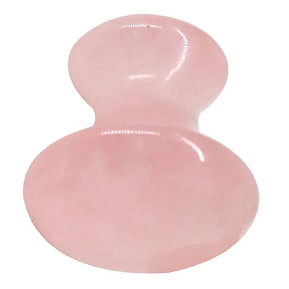 หินหยกกัวซา รูปทรงเห็ด โรสควอตซ์ ลูกกลิ้งนวดหน้า สำหรับลดเลือนริ้วรอย บำรุงรอบดวงตา สปาที่บ้าน เพื่อความงาม