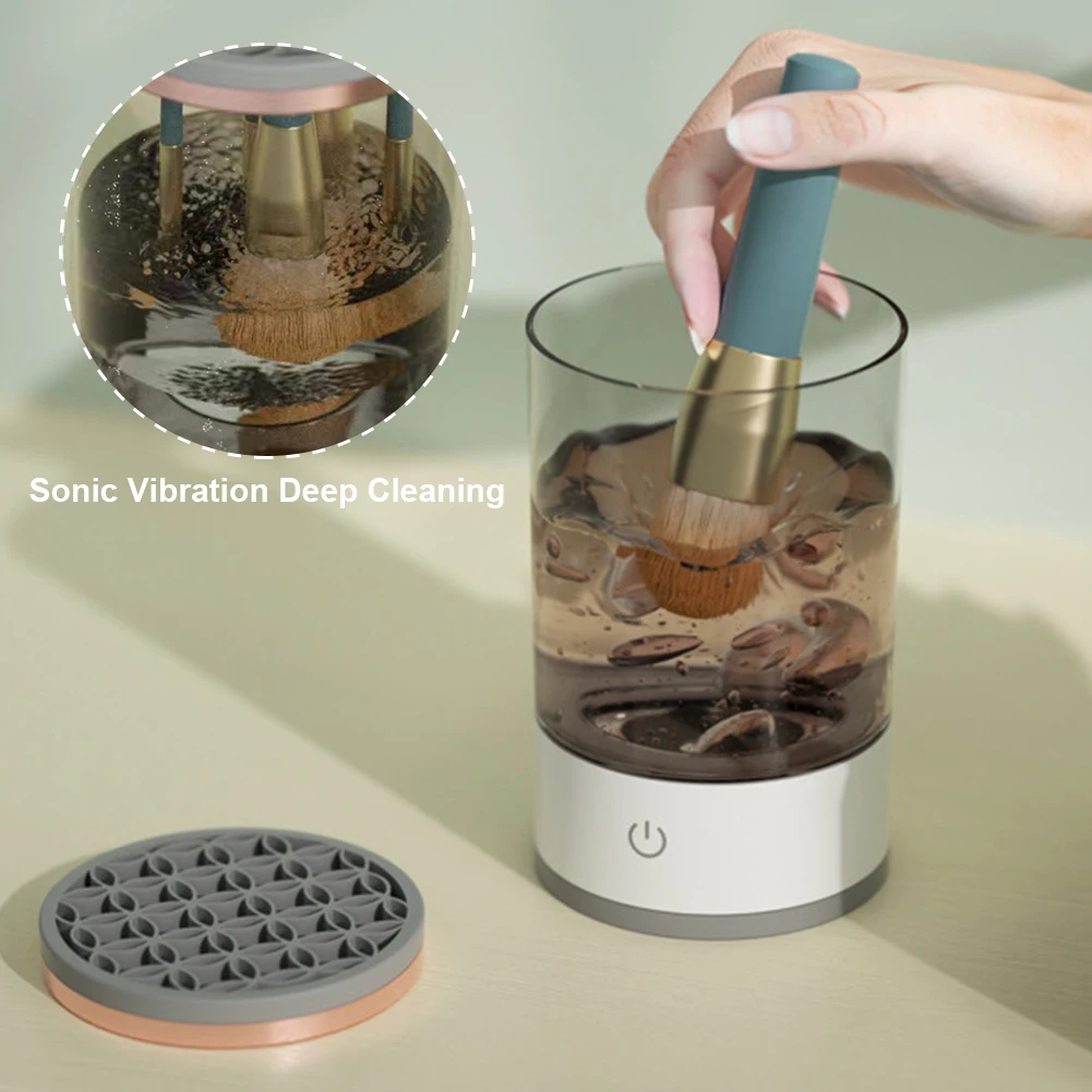 Makeup Brush Wash Machine USB Powered Automatic Brush Cleaner Spinners Machine Portable for All Size Beauty Makeup Brushes Set