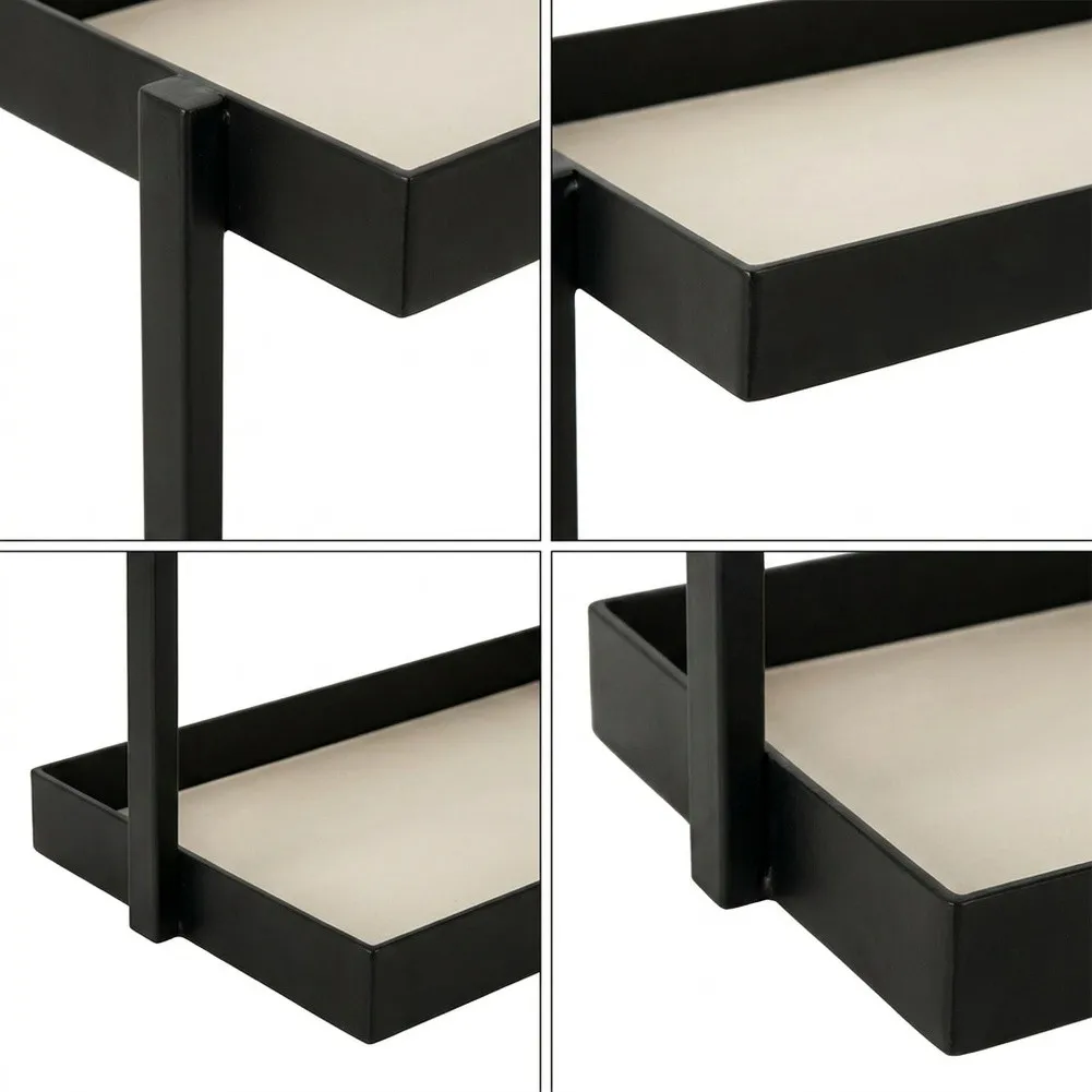 For Daily Makeup Routine 2-tier Countertop Organizer Desktop Storage Stand Deformation Resistant Two-layer Open Design