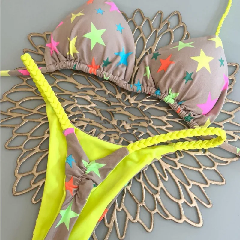 Bikinis sexys de verano, traje de baño para mujer, traje de baño para nadar, trajes de baño, conjunto de Bikini brasileño, ropa de playa, bañista para piscina