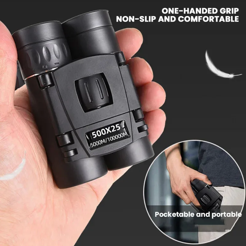 

Бинокль с высоким увеличением 500X25, портативный мини-телескоп для путешествий и активного отдыха, профессиональный