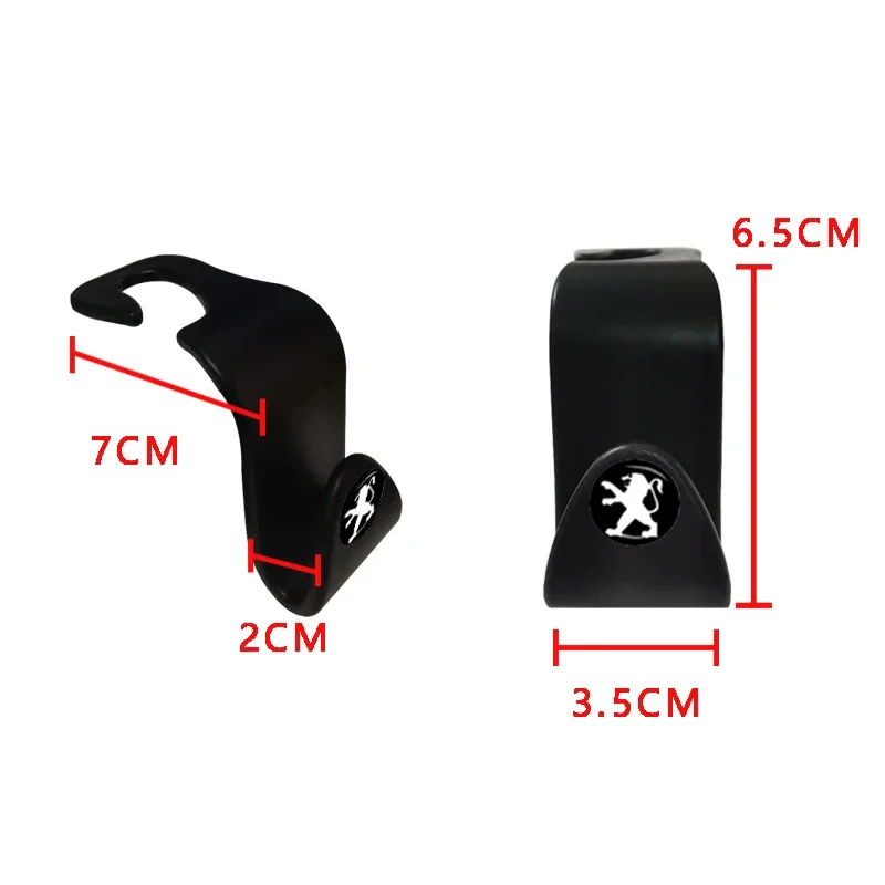 2Pcs Auto Seat Hook Storage Hanger Car Accessories For Peugeot 206 307 308 207 3008 208 407 508 2008 5008 301 406 RCZ CC SW