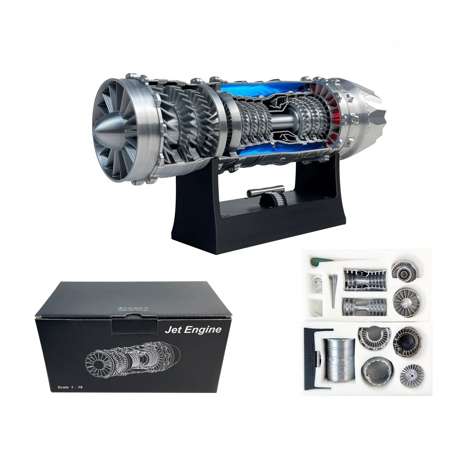 Modelo de caza de F-35, juguete con motor de aviación inicial, turbina de potencia de alto rendimiento, juguete de Boutique genial, regalo