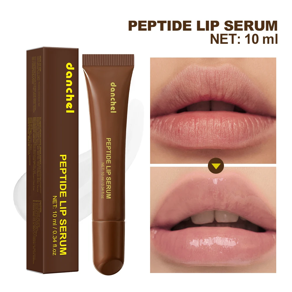 Peptide Lip Serum Instant Hydration Deep Nourishment Anti-Oxidation Smooth Fine Lines Plumping High Gloss Glass Lip Makeup