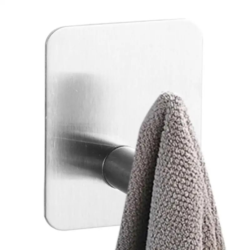 Self-adhesive Bathroom Hook Towels Heavy Duty Wall Hooks For Wall Glue Waterproof Adhesive Hanger Robe Shower Accessories