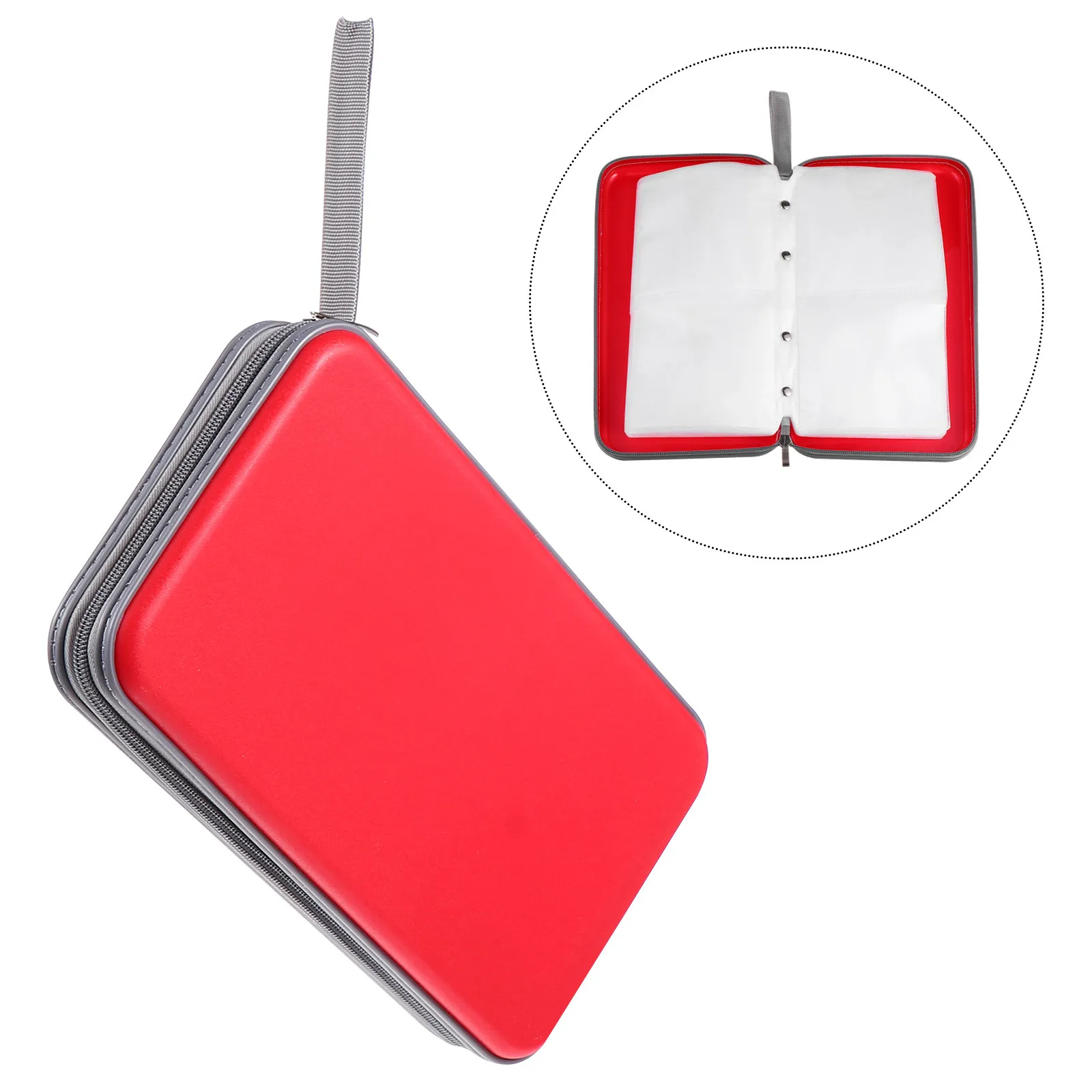 80 Slot Cd Storage Case Hard Plastic Dvd Storage Wallet Zipper Closure Portable Travel Friendly Disc Protector Cd Container
