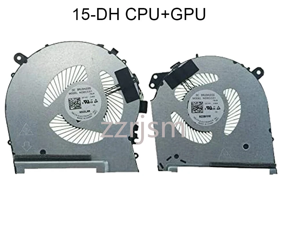 for HP Omen 15-DH DH002NR 15-DH0015NR TPN-C143 L64443 L57329 001 GPU CPU Cooling fan Cooler Radiator DV12