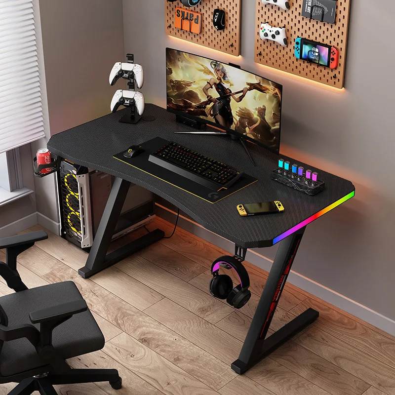 Adjustable RGB Colorful Lights with Multi-style Electronic Sports Desktop Game Table Home Bedroom Study Desk