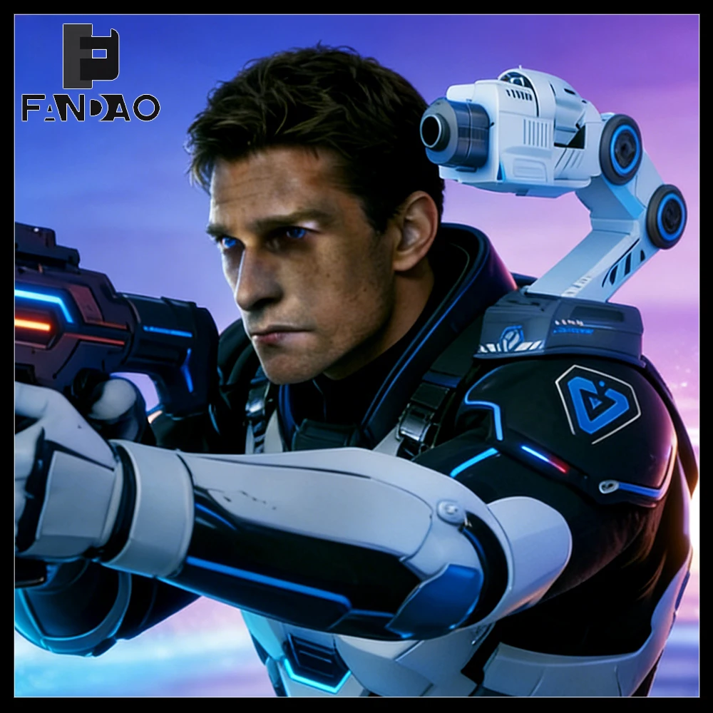 Tactical Robotic Arm Shoulder Cannon Launcher Children's Electric Remote Control Motion-Sensing Tracking Toy for Boys Girls Gift