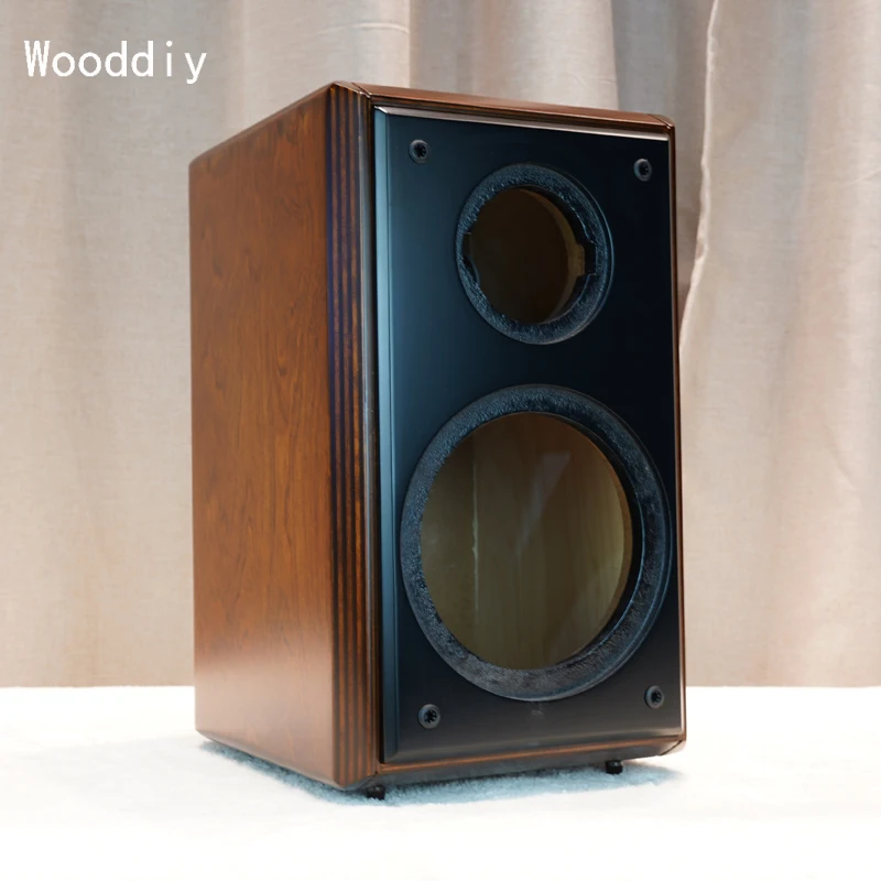 Wooddiy 8 Inch Full Range Two Way System Loudspeaker Cabinet Empty Box Speaker Shell Bookshell Home System One Pair