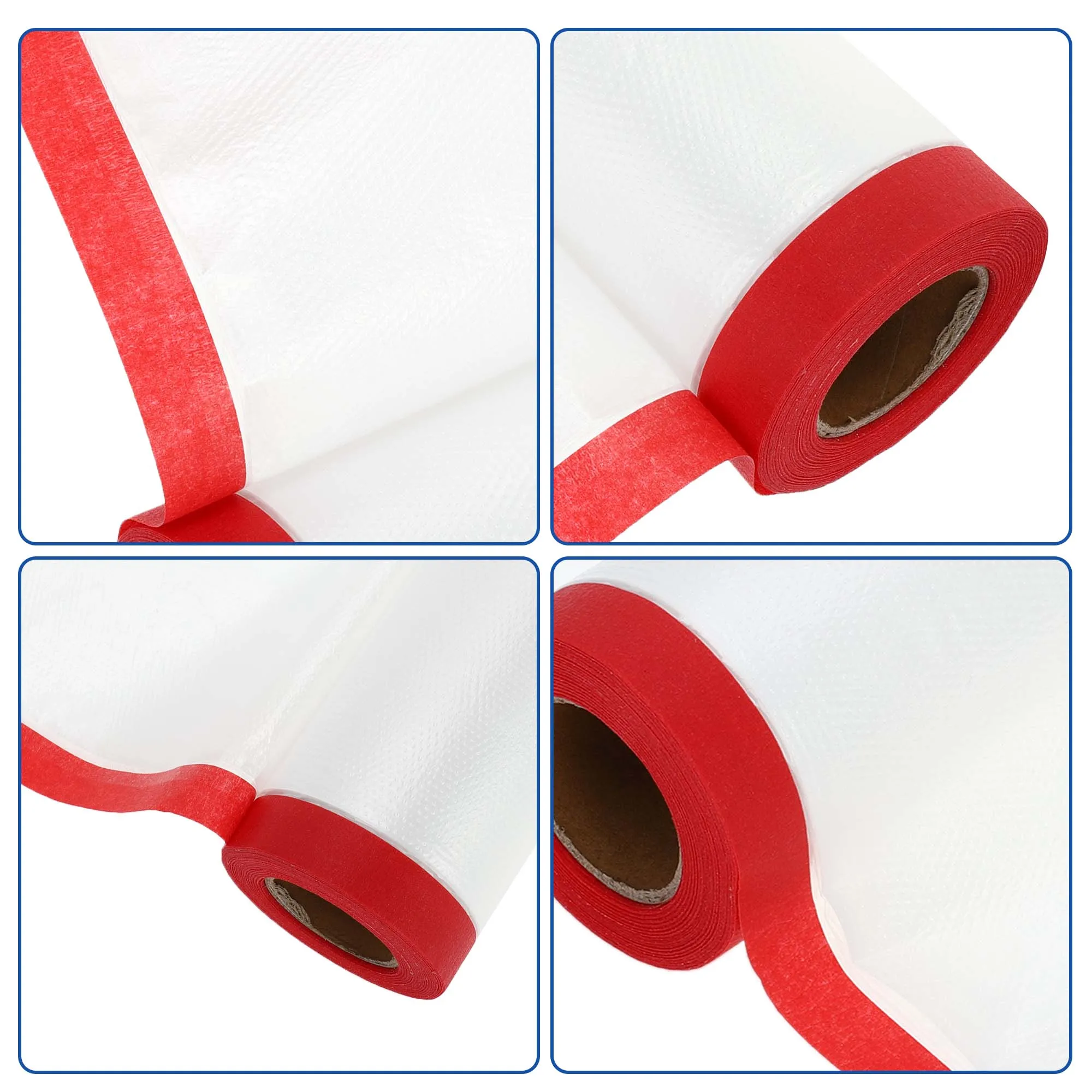 X Autohaux 3pcs 2000cm x 110cm/150cm/240cm Car Paint Masking Film Plastic Protective film Pre-Taped Masking PE Film Paper