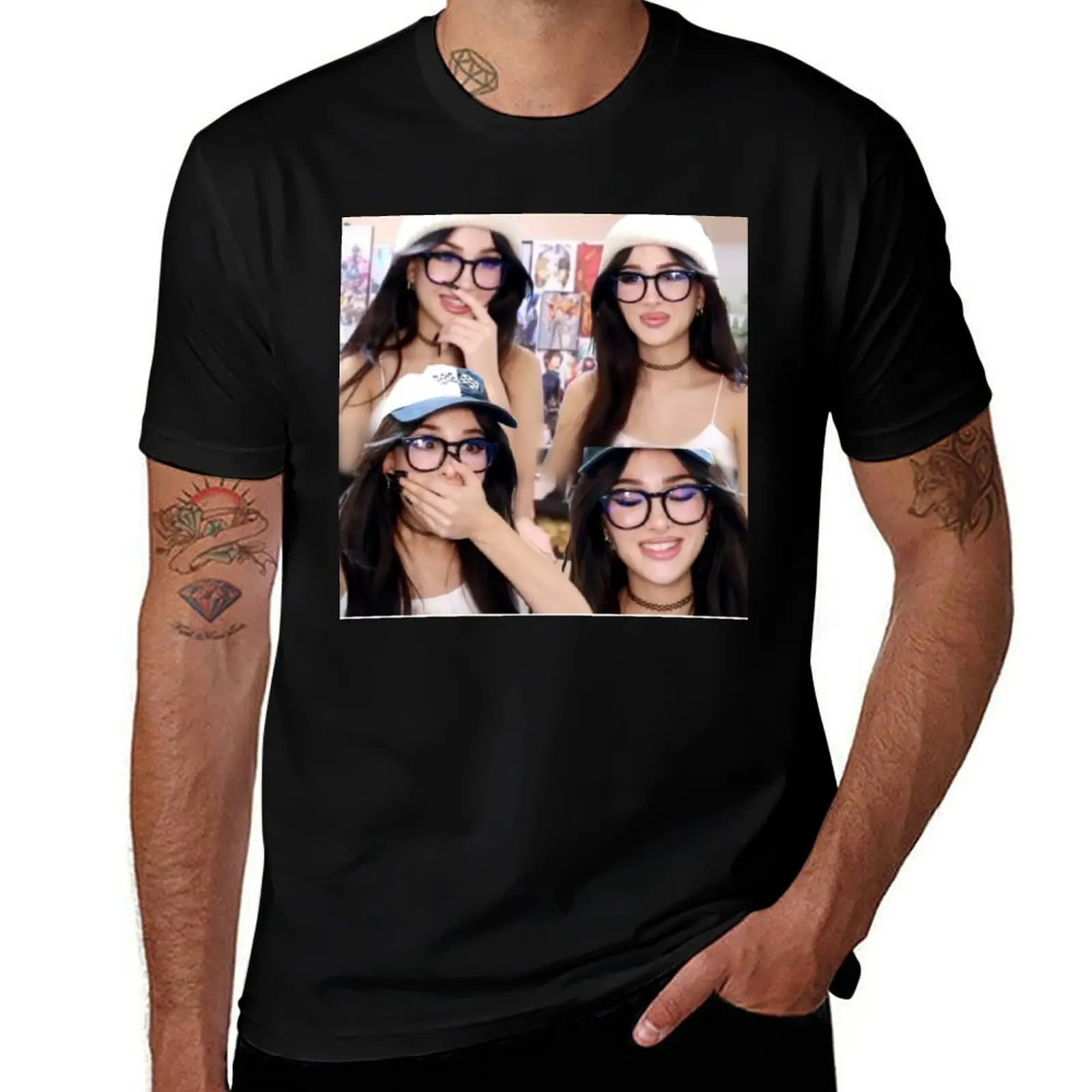 Sssniperwolf collage T-Shirt Basic Lightweight Short Sleeve Tee T-Shirt