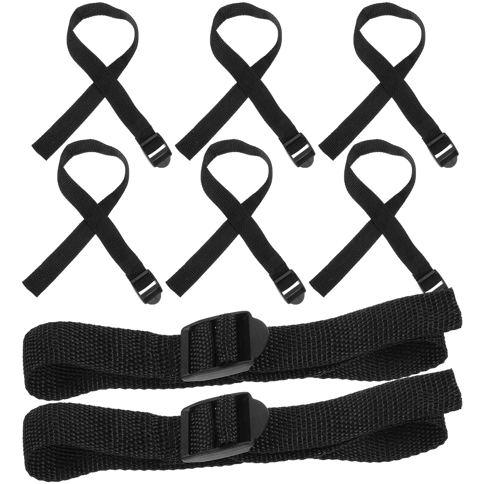 8 Pcs Aeration Lawn Spike Laces Garden Shoes Aerator Strap for Patio Black Gardening Scarifier Rollers