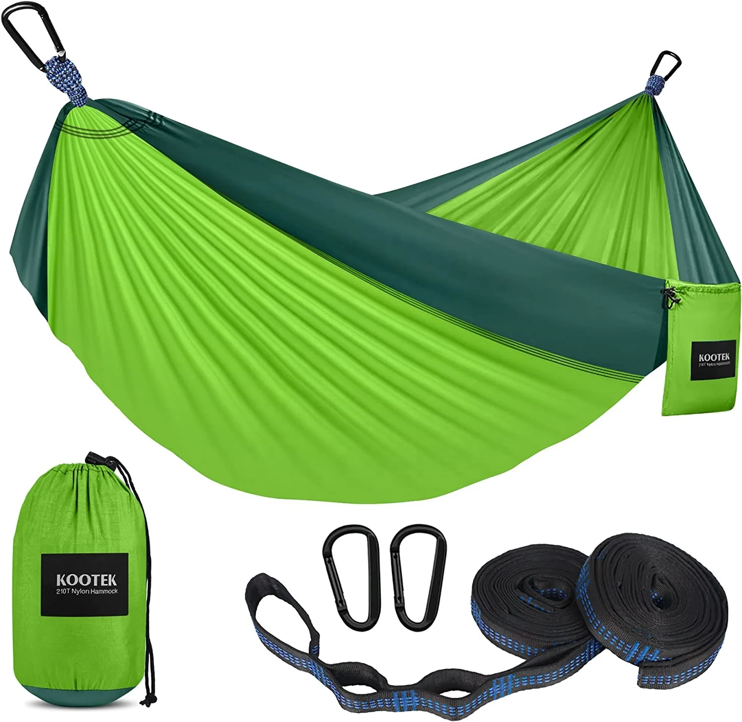 Outdoor Camping Hammock Lightweight Nylon Hammock 210T70D Parachute Nylon Hammock Nylon Single Double Portable Swing Bed