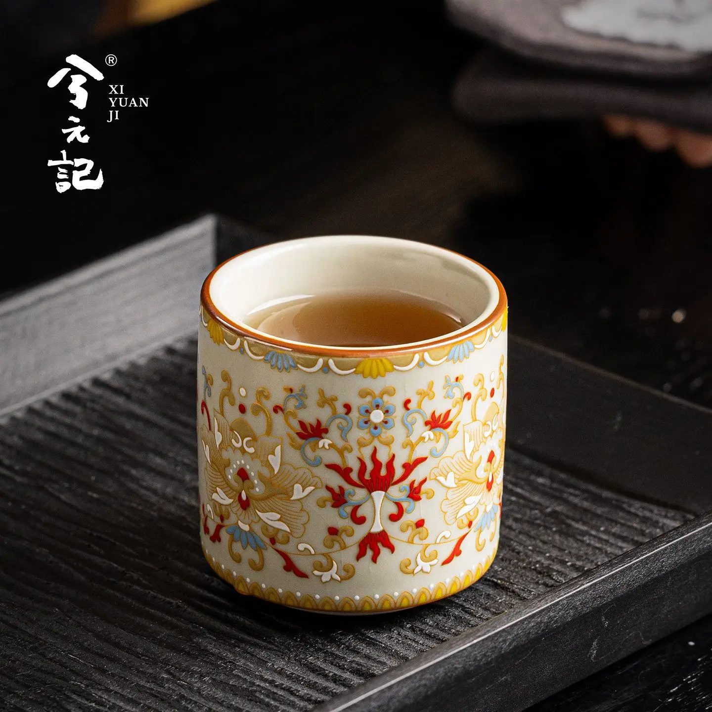 

Элитная персональная керамическая чашка для чая Кунг-фу с узором лотоса, изготовленная в печи Жу из Дуньхуана