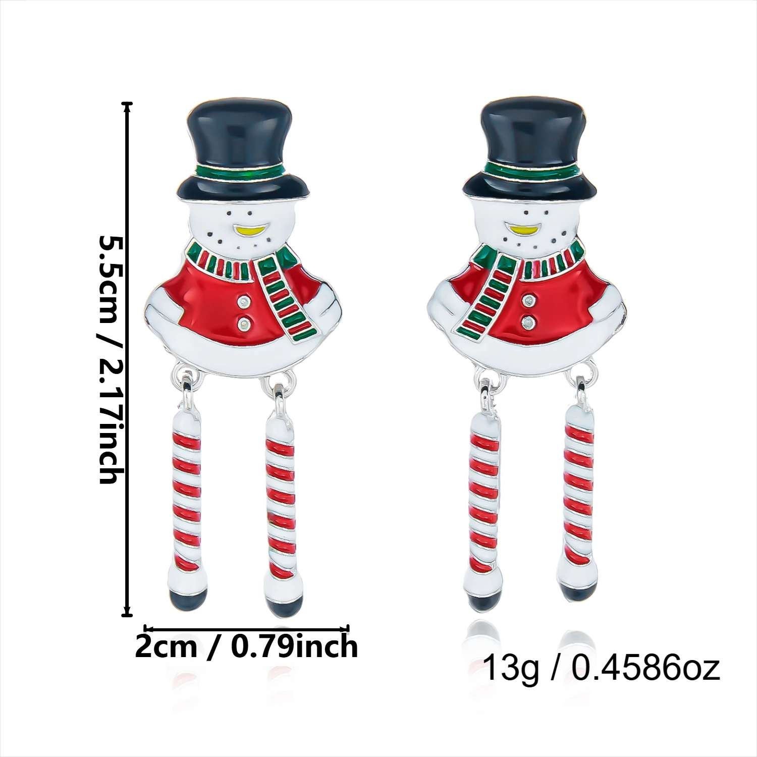 Lustige Langbeinige Lebkuchenmann-Ohrhänger für Frauen Trendige Kreative Zylinder-Schneemann-Ohrringe Weihnachts- und Neujahrs-Schmuck – Detail 9