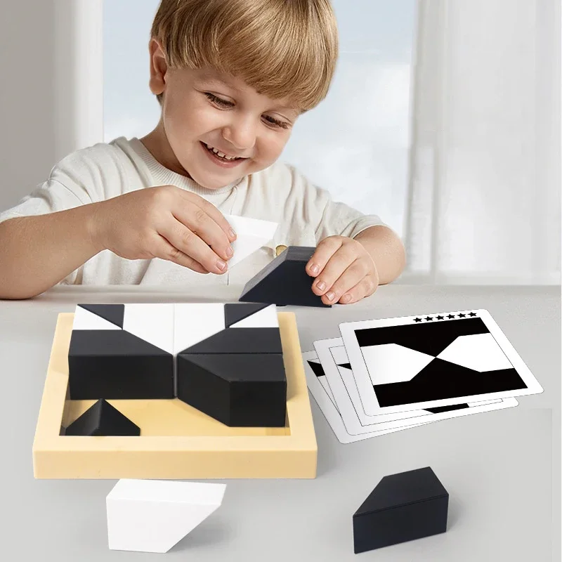 Diy Geometrische Vorm Puzzels Speelgoed Montessori Logisch Denken Training Hidng Blocks Bordspellen Educatief Speelgoed Voor Kinderen Geschenken