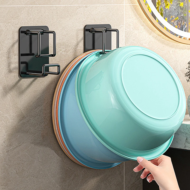 Non Perforated Washbasin Hook Foldable Storage Rack Adjustable Space Saving Storage Hook Bathroom Holder Utility Hooks