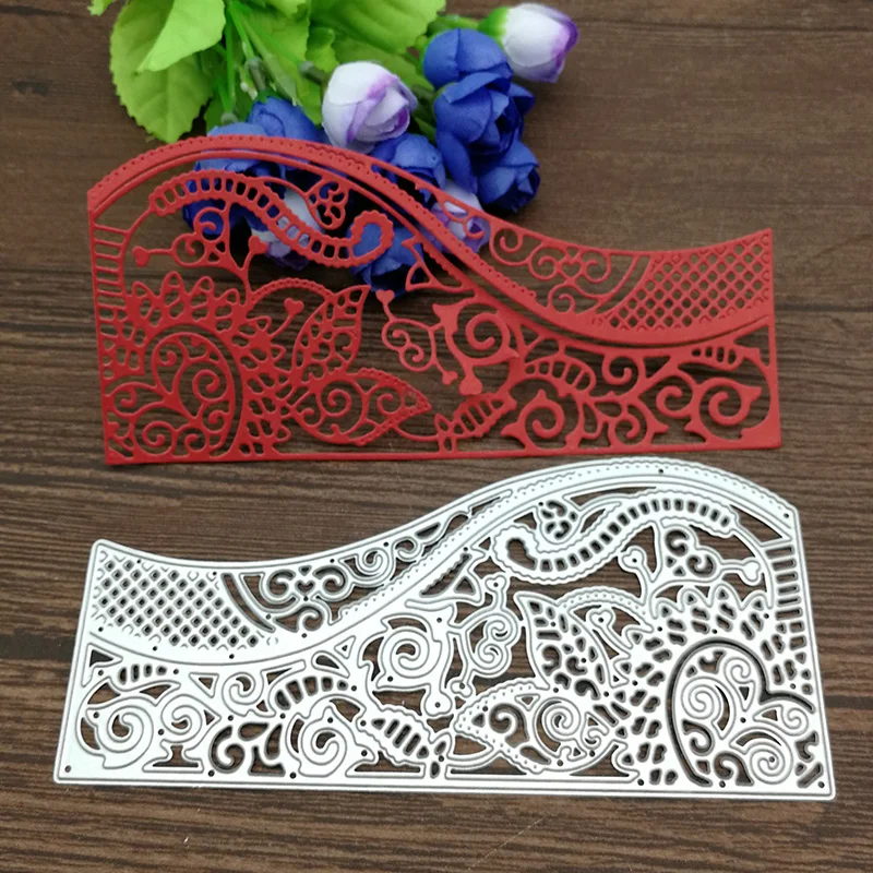 Hollow Lace Border Metal Cutting Dies Stencils For Card Making Decorative Embossing Suit Paper Cards Stamp DIY