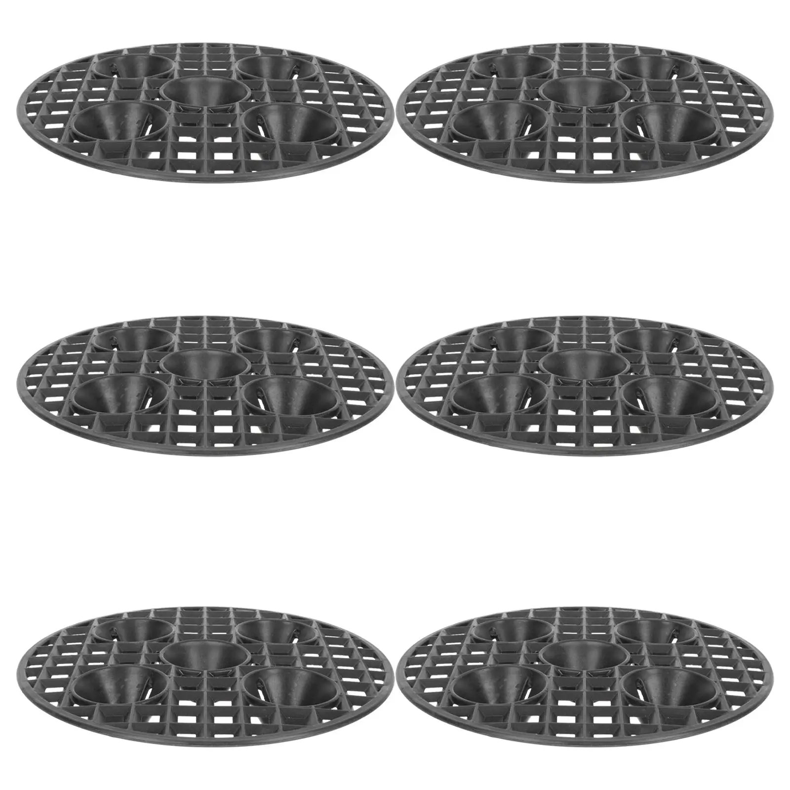 

6 Pcs Plant Support Flowerpot Base Trays Round Shape Multi-purpose Plastic Holder Bonsai Transplant Tool Garden Supplies