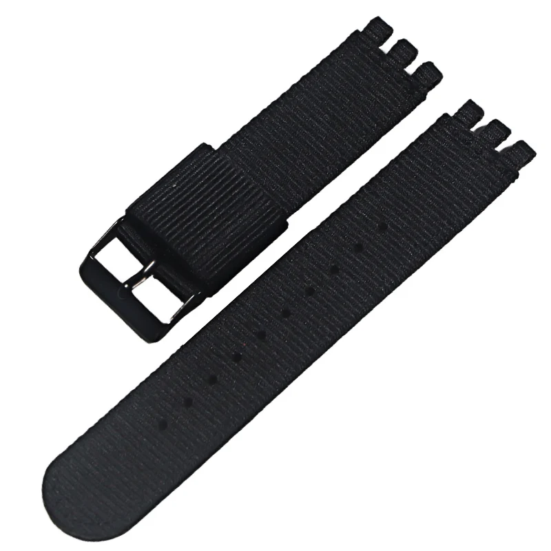 17MM19MM20mm Canvas Nylon Watchband for SWATCH Watch Belt Strap Women Men Watch Accessories Refit Bracelet Wristband Replacement