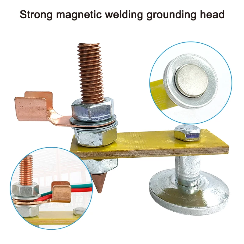  Single Head Ground Head with Wire Tail Magnetic Sheet Metal Repair Weld Machine Iron Electromagnetic Welding Bracket Tool