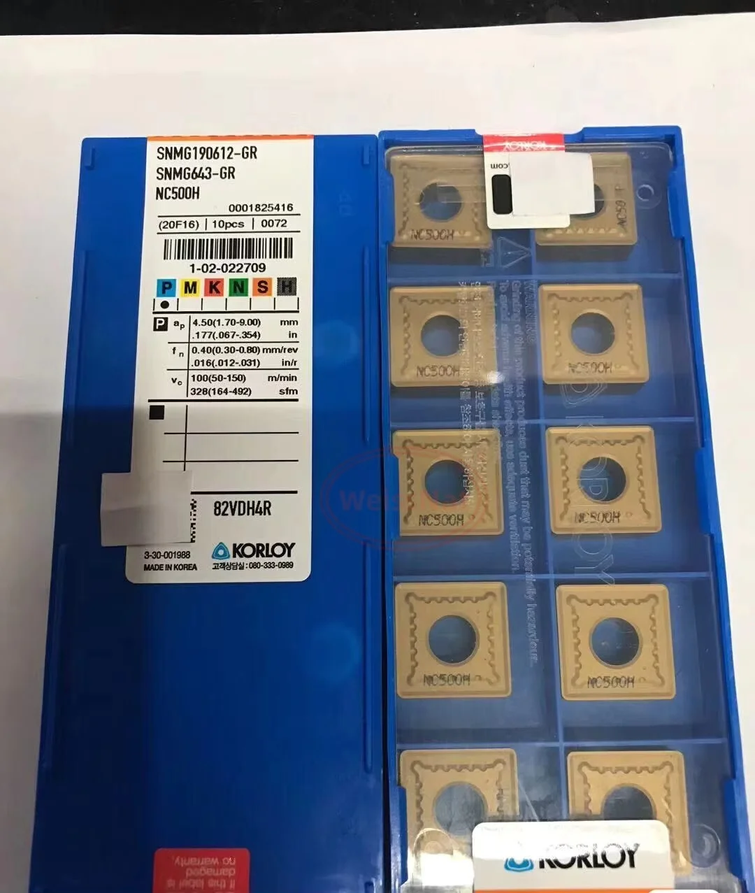 

SNMG190612 SNMG190616-GR NC3030 NC3120 NC500H NC3020 KORLOY Carbide Insert SNMG Inserts