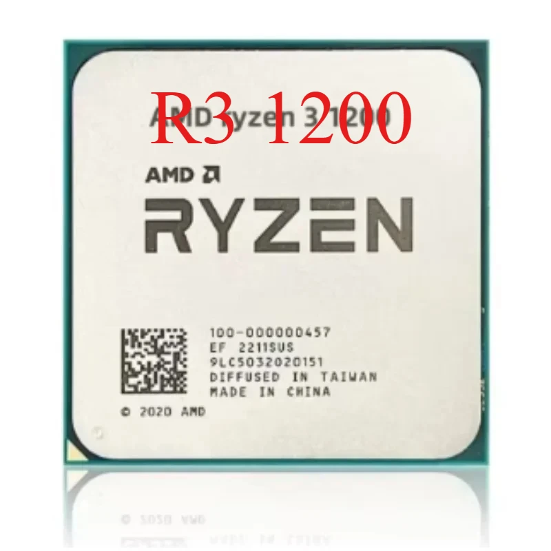 1pcs/lot AMD Ryzen 3 1200 R3 1200 3.1GHz 4-Core 4-Thread CPU Processor LGA AM4 Used Test perfect