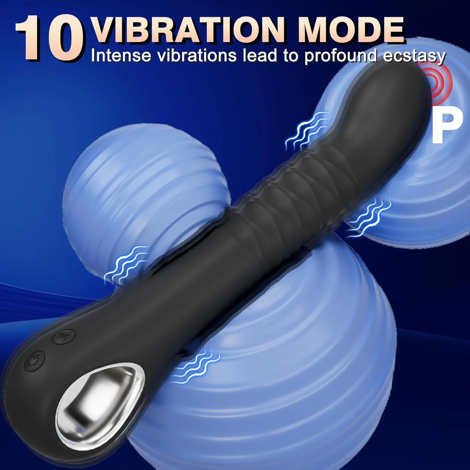 Wibrator do masażu prostaty, męski zabawka erotyczna, sztuczny penis, masażer prostaty, wibrator punktu G z 10 trybami oscylacji, 10 trybami przesuwania i 10 trybami wibracji.