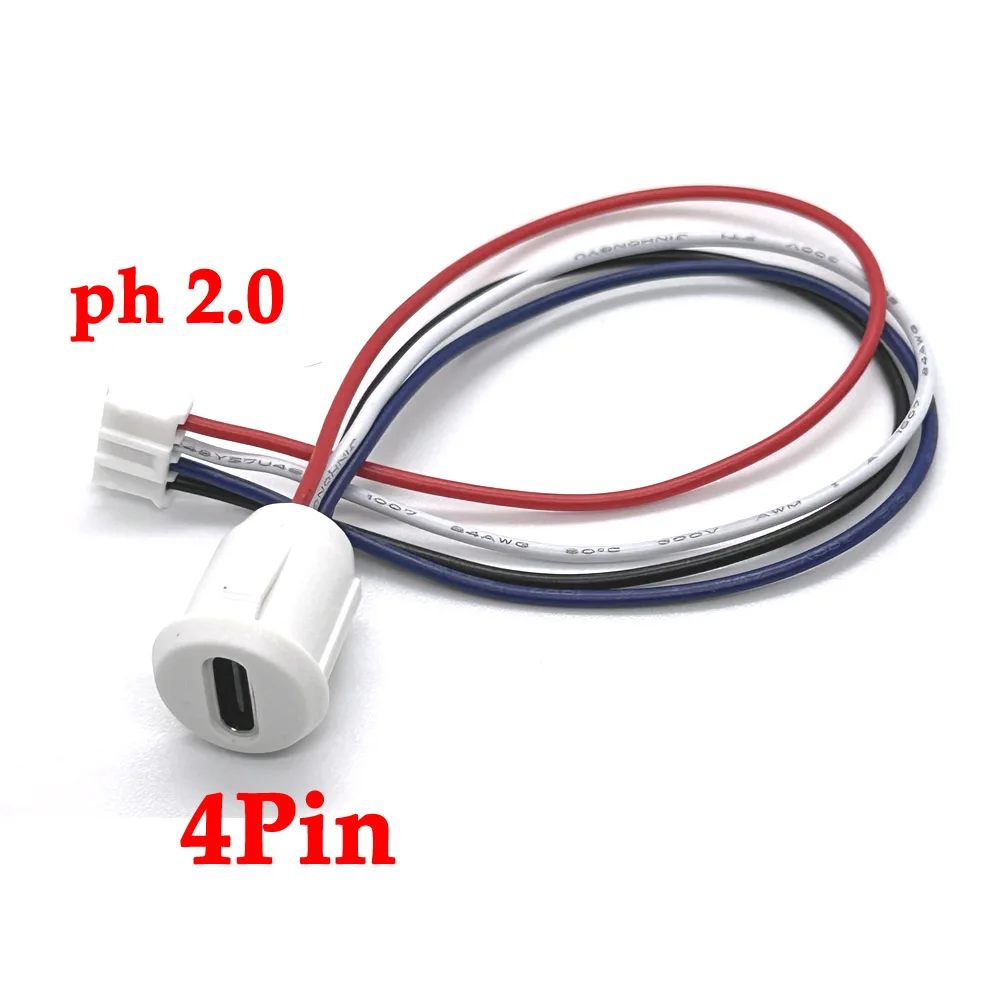 tomada de carregamento rapido de alta corrente conector impermeavel jack tipo c femea jack 2pin 4pin cc ph20 imprensa tipo placa 100 pcs 01