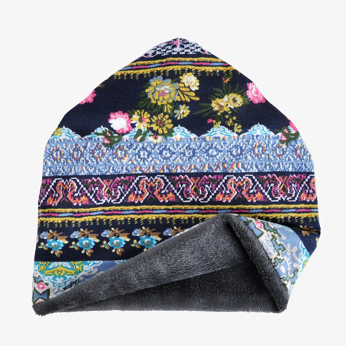 Winter Thick Fleece Beanie Hat 2-in-1 Scarf & Hat for Men Women Outdoor Skiing Cycling Windproof Ear Protection