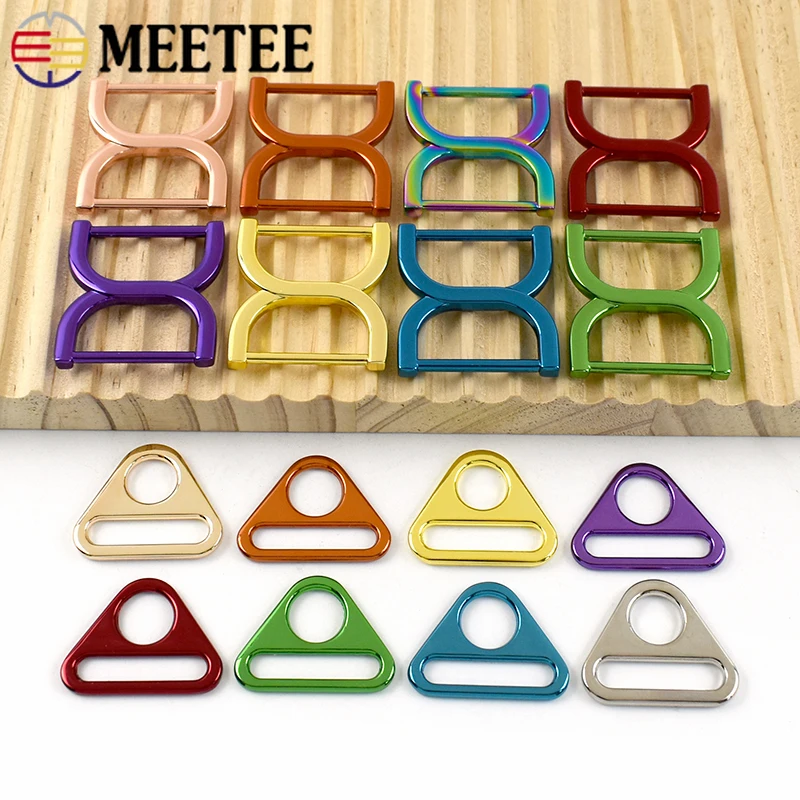 

10/20Pcs 25mm Metal Buckles Tri-Glide Slider Clasp Bag Strap Adjust Ring Webbing Belt Connect Hook DIY Bags Hardware Accessories