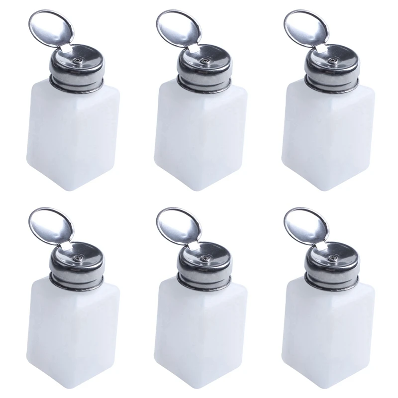 6X 200 مللي سعة موزع كحول الزيت السائل حاوية زجاجة شفافة