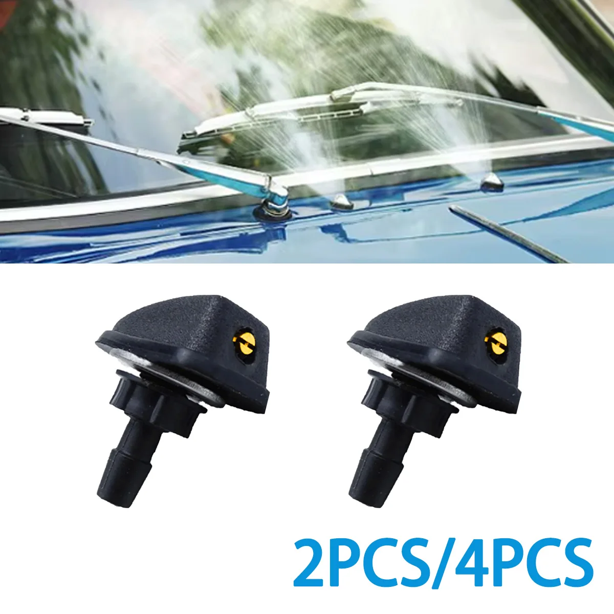 

2/4 шт., насадка для омывателя стеклоочистителя, автомобильная насадка для омывателя лобового стекла, автоматическая насадка для омывателя, распылитель, применима для большинства автомобилей