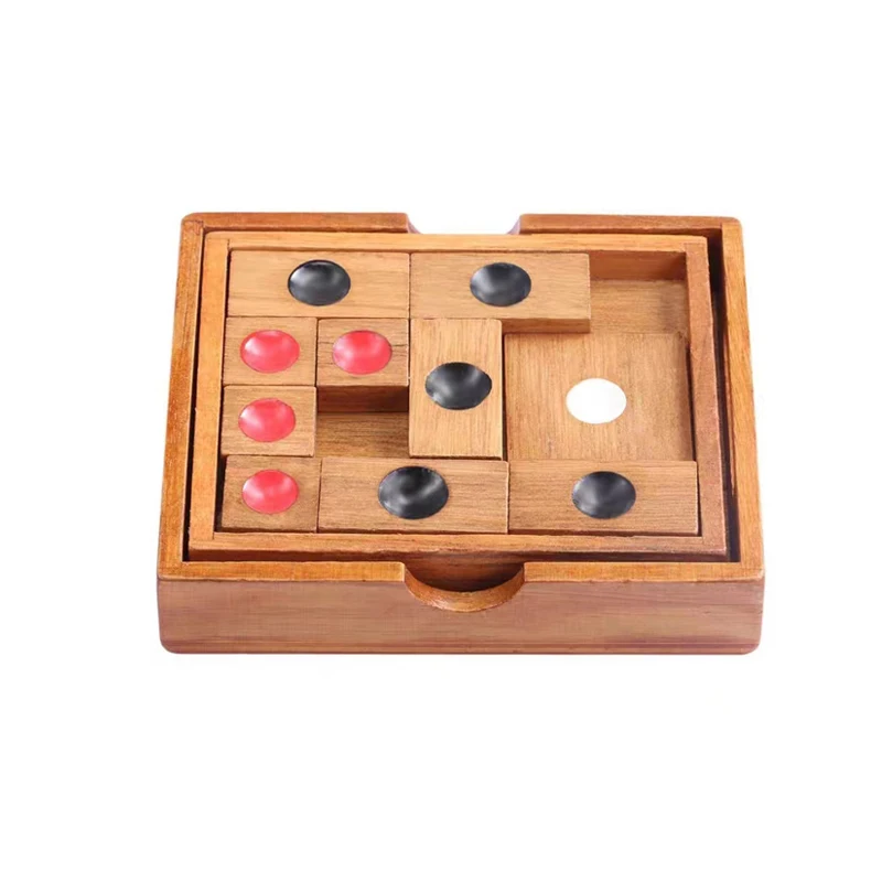 Wooden Brain Teaser Huarong Sliding Puzzle Logical Thinking Games For Kids And Adults Educational Intellectual Toys