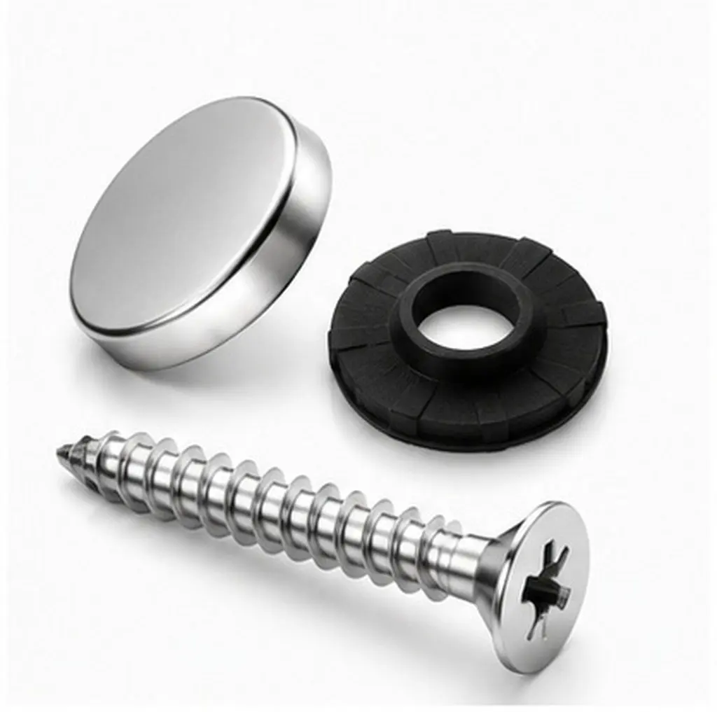 100Pcs Mirror Screws with Caps 12Mm Stainless Steel Decorative Fasteners for Glass Panels Mirrors Cabinets Furniture Store Sign