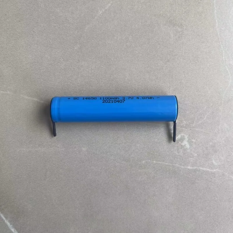 1-2PCS Replacement battery 14650 3.7V 1100mAh rechargeable lithium battery with flakes