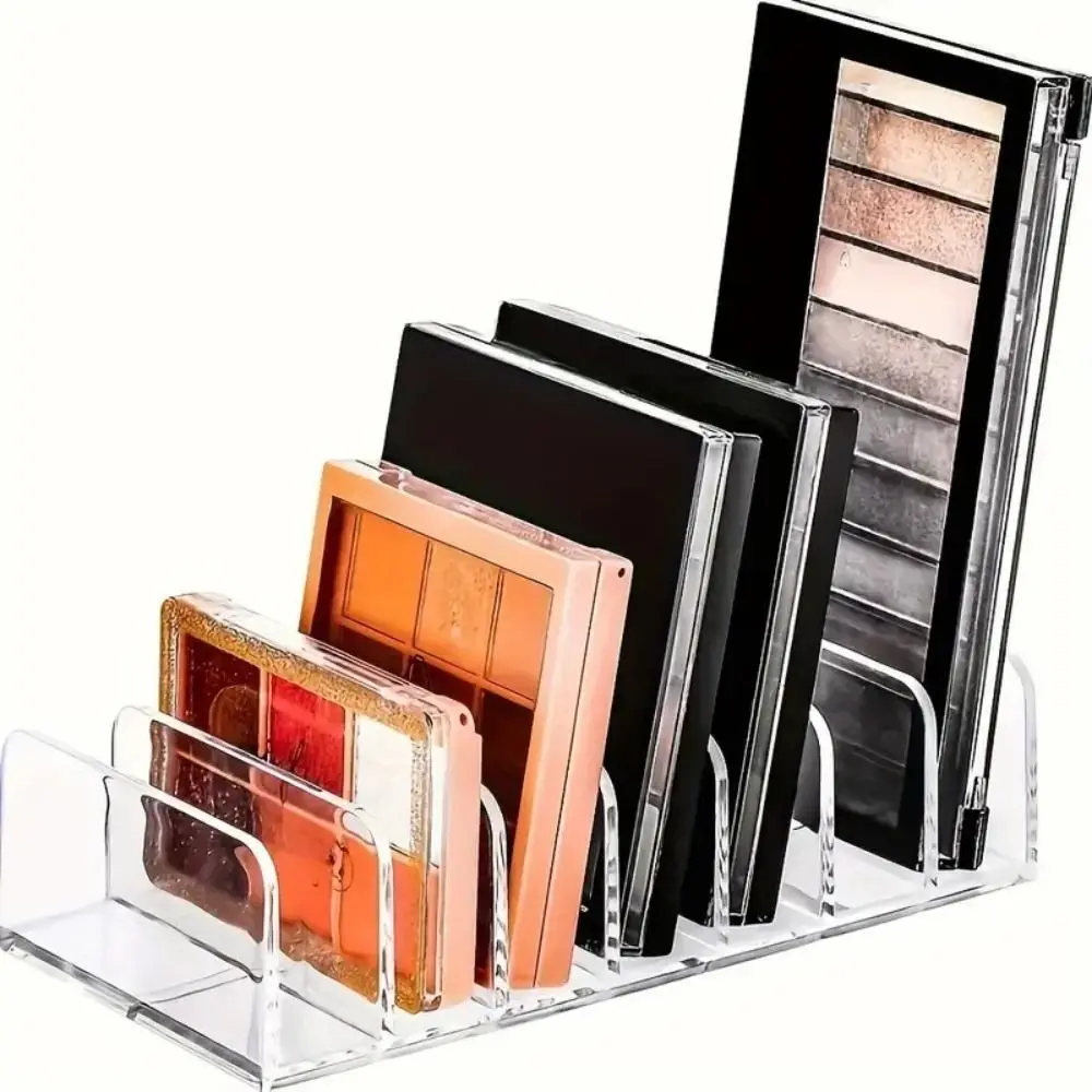 7 Space Eyeshadow Organizer Transparent Durable Cosmetic Makeup Organizer Acrylic Fashionable Makeup Drawer Organizer Home