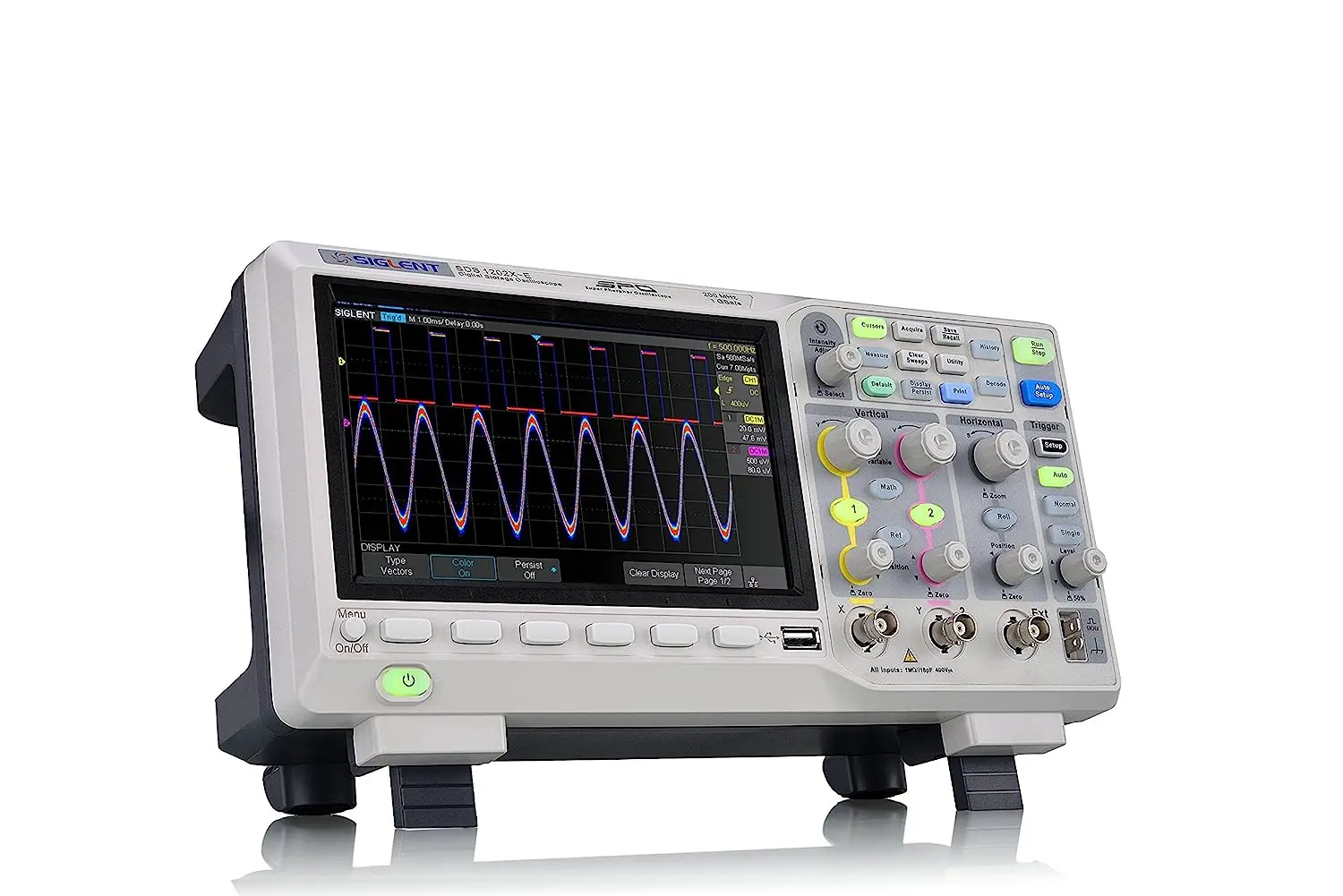 Siglent SDS1202X-E 200 Mhz Digital Oscilloscope 2 Channels 1 GSa/s 7-inch TFT-LCD Display