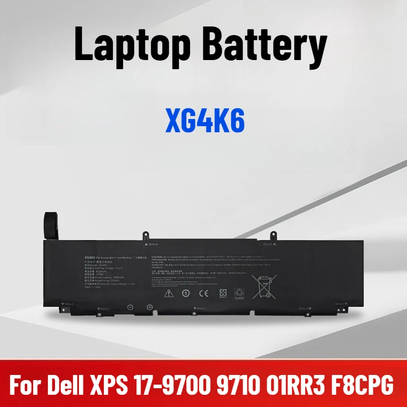 

For Dell XPS 17-9700 9710 01RR3 F8CPG XG4K6 Laptop Battery