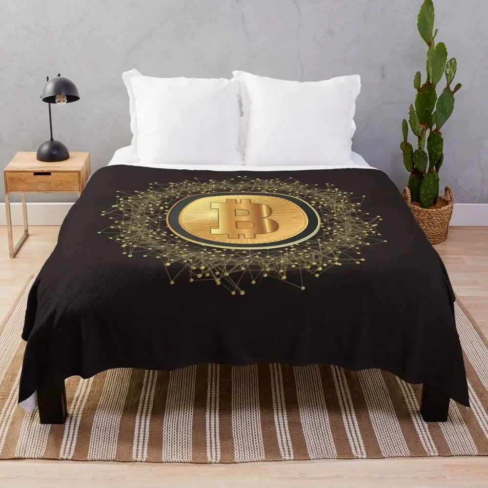 

Bitcoin BTC Crypto Throw Blanket Summer Beddings Weighted Blankets