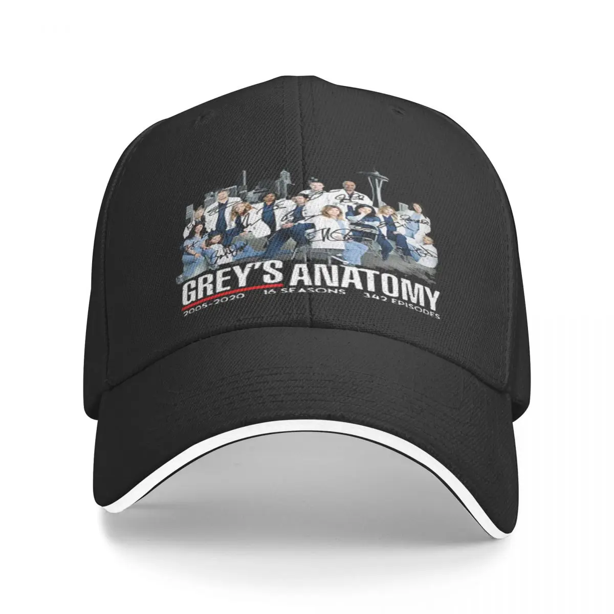 Grey'S Anatomy 2005-2021 16 SeasonsFather'S Day Baseball Hat Sweat-Absorbent Truck Beret Breathable Balaclava Customizable