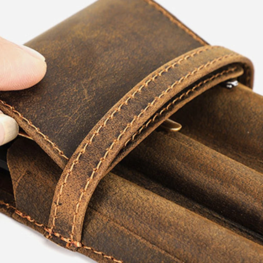 

Pen Sleeve Holder for 3 Pens Fountain Ballpoint Pencil Protective Pouch Compact Storage Case Office School Gift