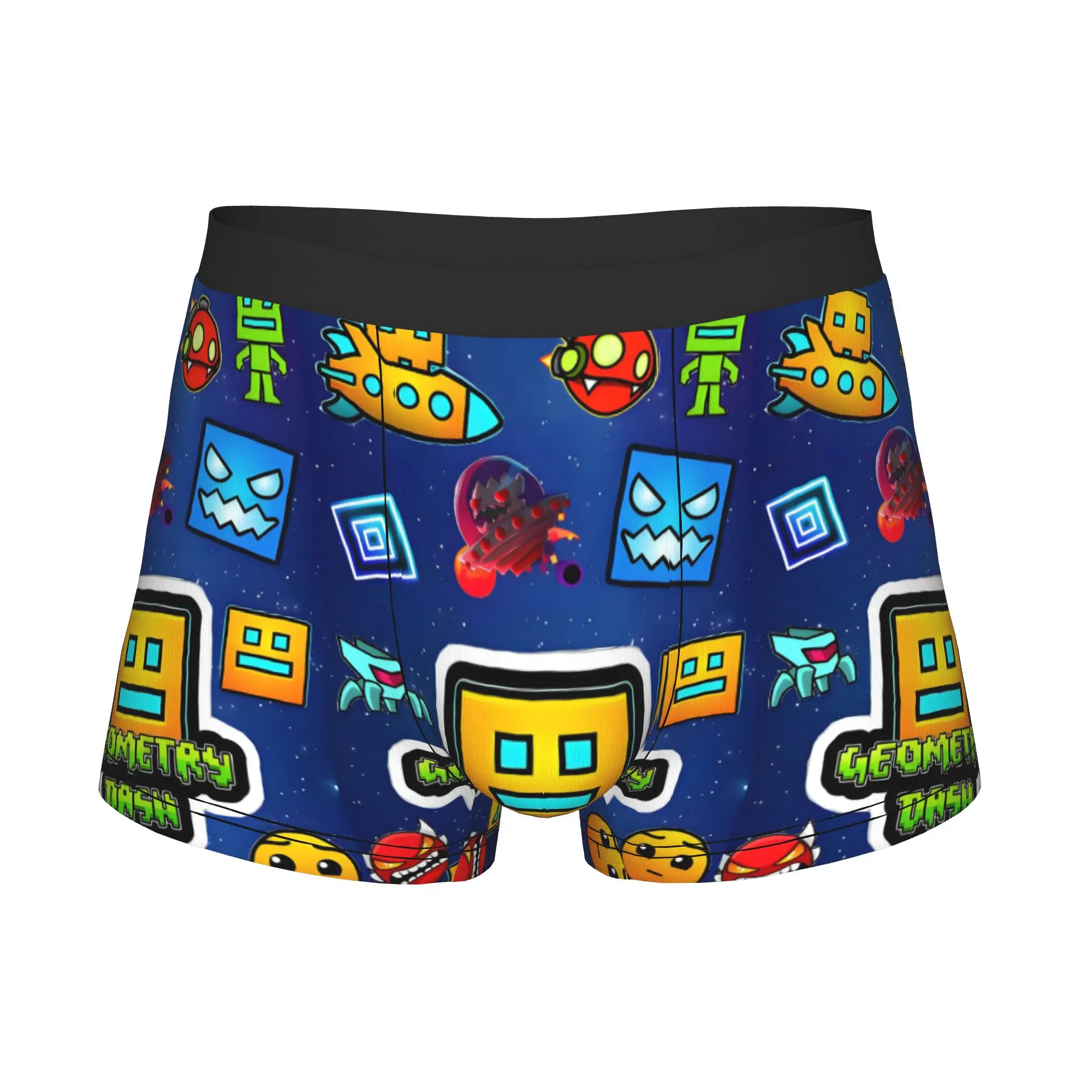 Geometry Space Underwear Male Printed Dash Galaxy Boxer Briefs Shorts Panties Breathable Underpants