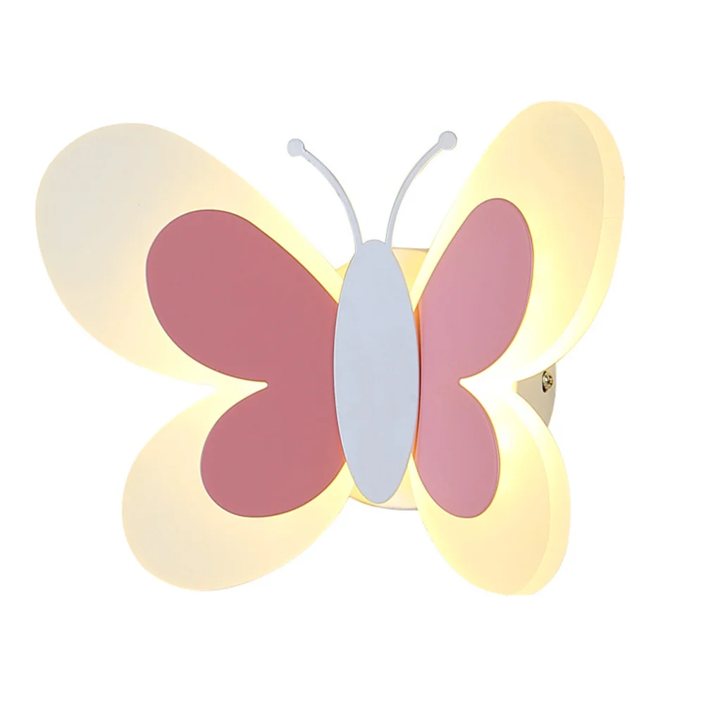 

Acrylic Wall Lamp Butterflies Shape Modern Simple Warm Light For Hallway Bedroom Kids Room Indoor Decoration Home Corridor Lamp
