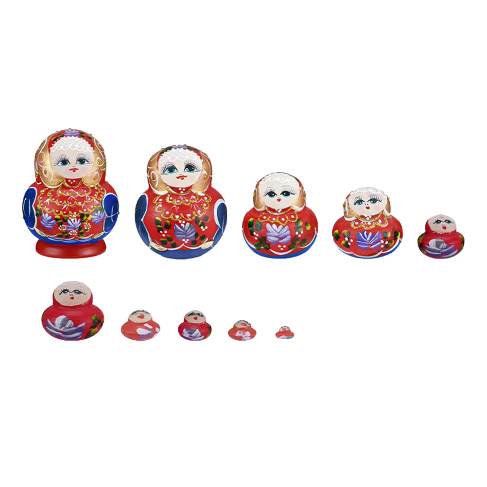 

1 комплект, деревянный набор, H окрашенная детская русская игрушка-гнездочка, безопасный детский подарок, домашний деревянный декор, идея для хранения