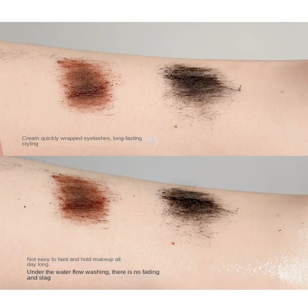 Mascara colorato colorato Piccolo tubo d'argento Mascara impermeabile con lunghezza del volume Mascara liquido per ciglia ricci ad effetto esteso